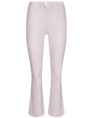 L'AGENCE Kendra High Rise Cropped Coated Jean in Icy Lilac Coated