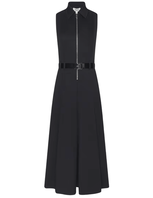 L'AGENCE Kolton Midi Dress in Black