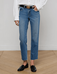 L'AGENCE Milana Low-Rise Straight Leg Jeans front view