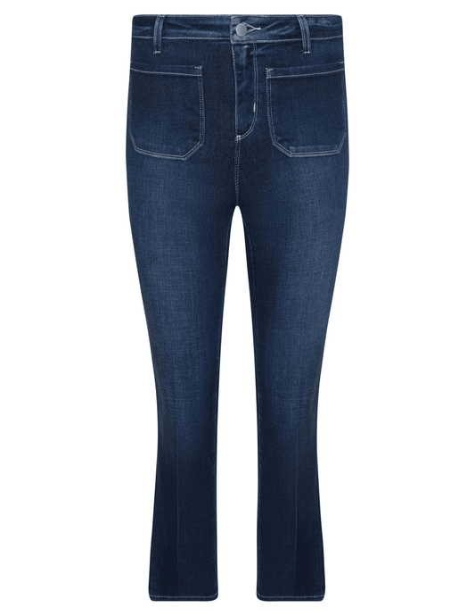 L'Agence Noya Cropped Slim Flare Jeans in Sterling