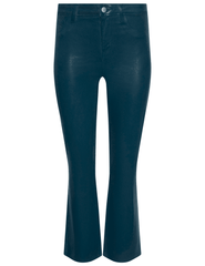 L'Agence - L'AGENCE Kendra High Rise Cropped Coated Jeans in Deep Teal Coated - Buy Online