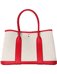 Austin Blaze Magnolia 36 Canvas Leather Tote in Cherry Red-SALE