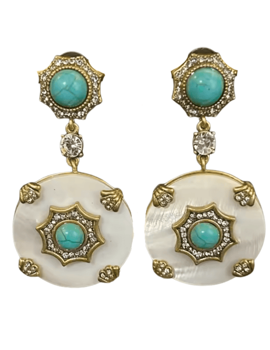 Austin Blaze - Austin Blaze Mother of Pearl Disc Earrings - Buy Online