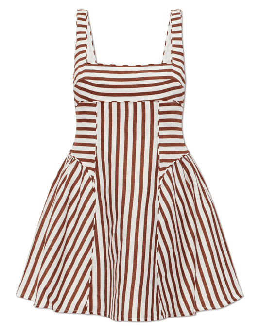 Cult Gaia Banks mini dress in small saddle stripe