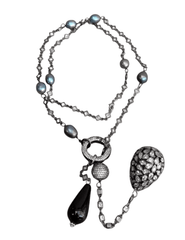 Fleur de Camélia - Fleur de Camélia Elsa Pearl Onyx Necklace - Buy Online