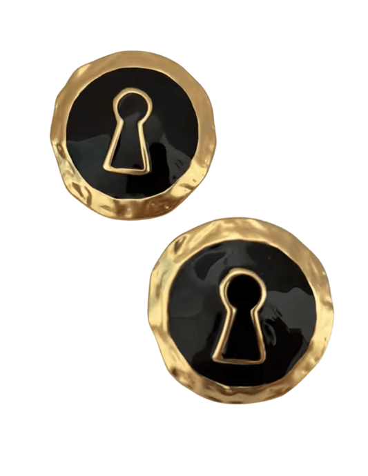 Fleur de Camélia - Fleur de Camélia Eloise Oversized Keyhole Earrings - Buy Online