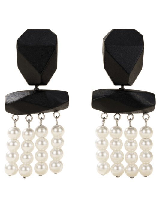 Fleur de Camélia Faith Pearl Statement Earrings