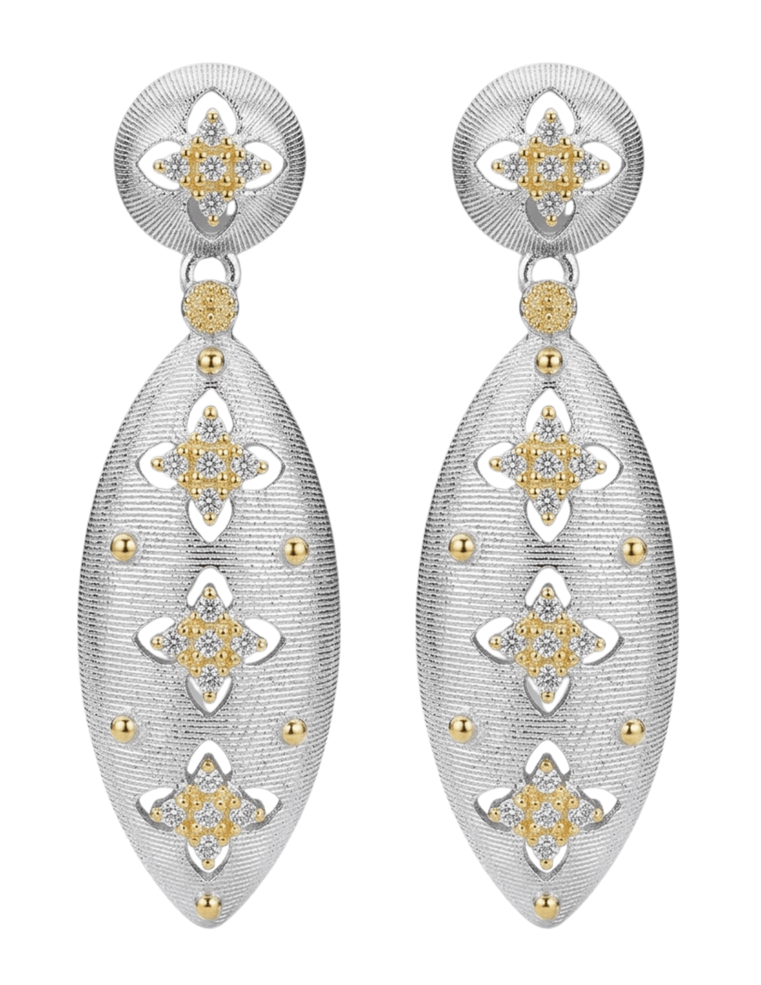 Fleur de Camélia Tristan Dangle Earrings in Silver
