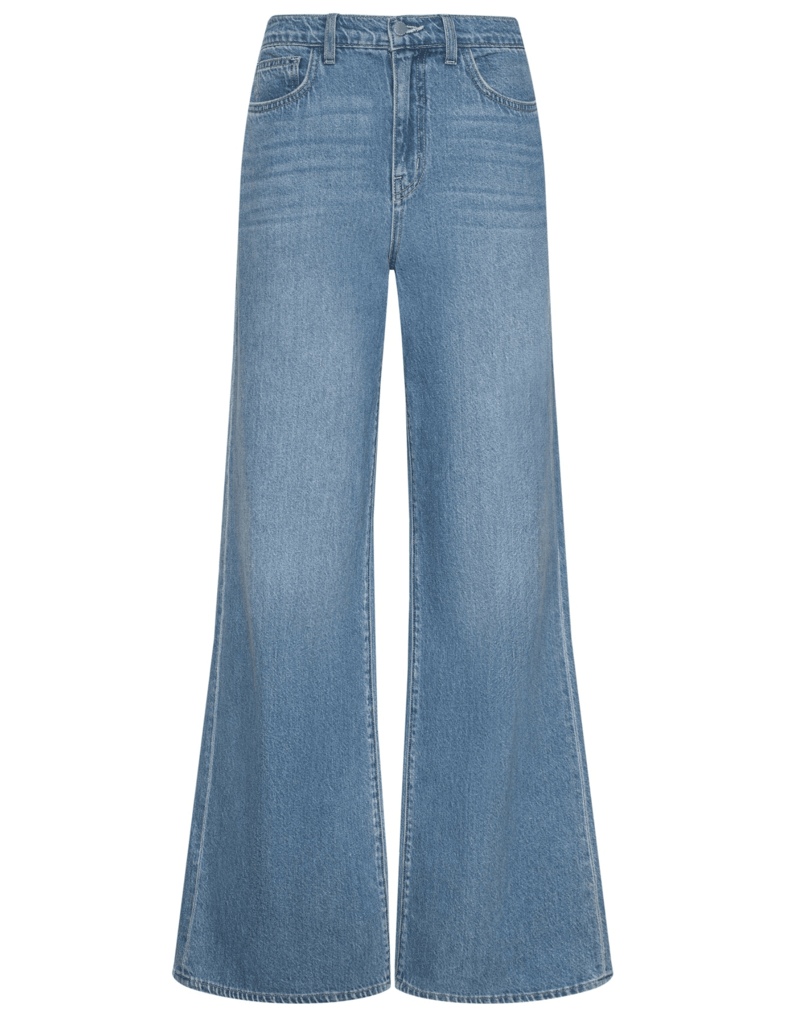 L’AGENCE Alicent High Rise Wide Leg Crop Jeans in Caster front view