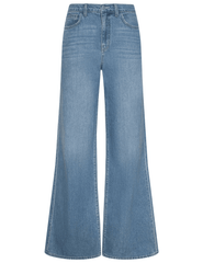 L’AGENCE Alicent High Rise Wide Leg Crop Jeans in Caster front view