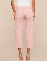 L’Agence Blaine low rise stovepipe jeans in misty rose back view