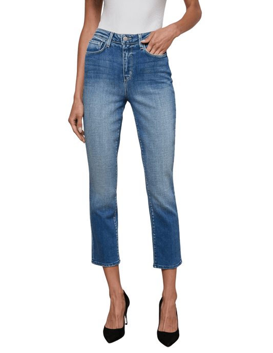 L’AGENCE Celestia Ultra High Rise Slim Jeans in Hayward front view