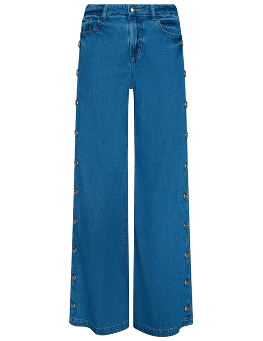 L'AGENCE Jennings Snap Wide Leg Jean in Torsten