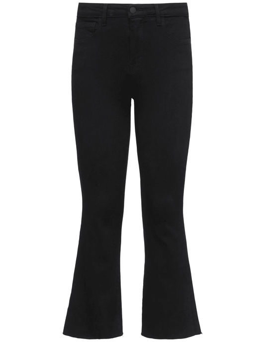 L'Agence Kendra High Rise Crop Flare Jean In Black