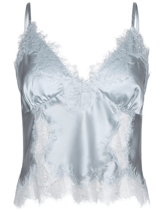 L'Agence - PRE-ORDER-L'AGENCE Kimber Lace Insert Camisole in Pale Mist Blue - Buy Online
