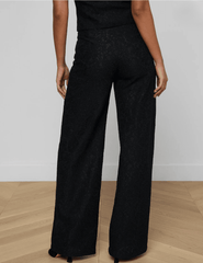 Back view of LAgence Livvy lace straight leg trouser in black