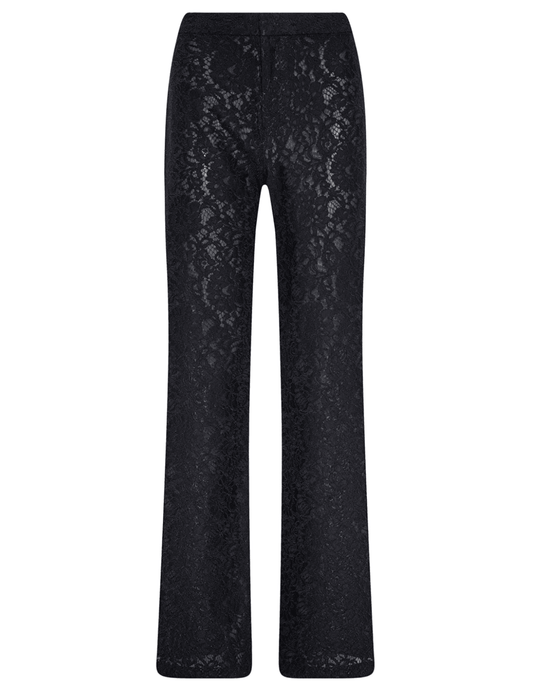 LAgence Livvy lace straight leg trouser in black