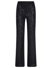 LAgence Livvy lace straight leg trouser in black