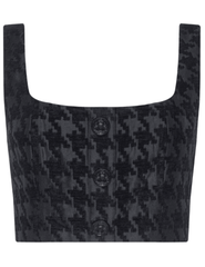 L’AGENCE Maylin Bralette Top featuring exposed zipper and cropped silhouette.