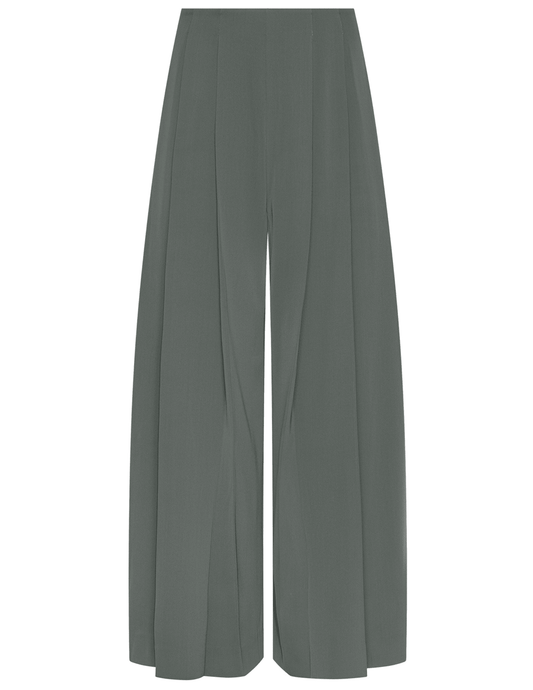 L'AGENCE Novalynn Cropped Wide Leg Pant Ash Olive