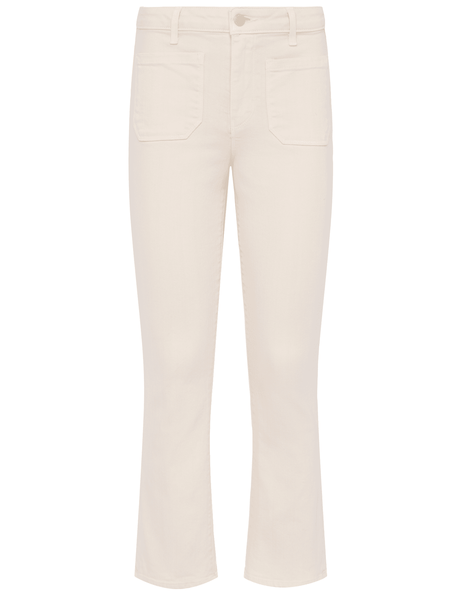 L’AGENCE Noya Cropped Slim Flare Jean in French Vanilla front view