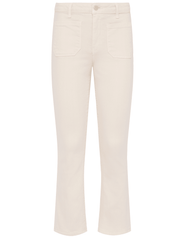 L’AGENCE Noya Cropped Slim Flare Jean in French Vanilla front view