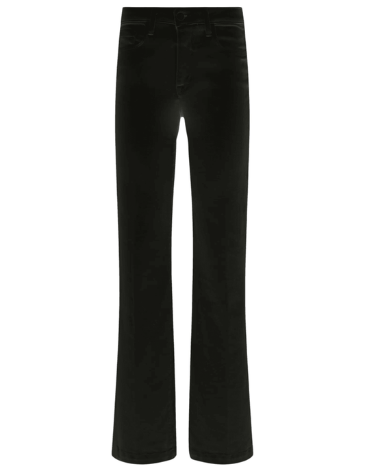 L'AGENCE Scottie high rise wide leg jeans in black wash, women’s sleek denim with a flattering high waist and relaxed wide leg silhouette front view