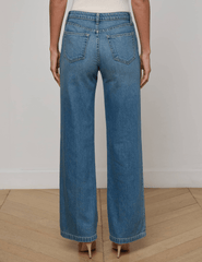 L’AGENCE Scottie High Rise Wide Leg Jeans in Fargo back view