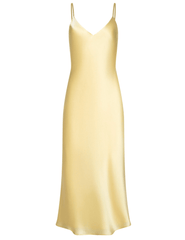 L’AGENCE Seridie lemon sorbet silk midi slip dress