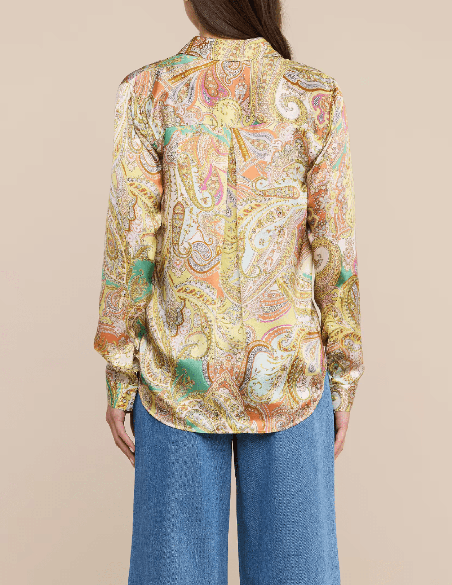 L'AGENCE Tyler Green Multi Cluster Paisley blouse back view