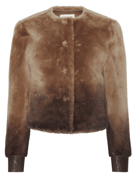 L'AGENCE Voltaire Brown Ombre Shearling Jacket | Steven Dann