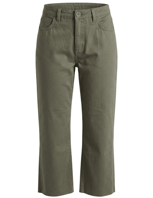 L'AGENCE Wanda high rise cropped wide leg jean in smokey olive