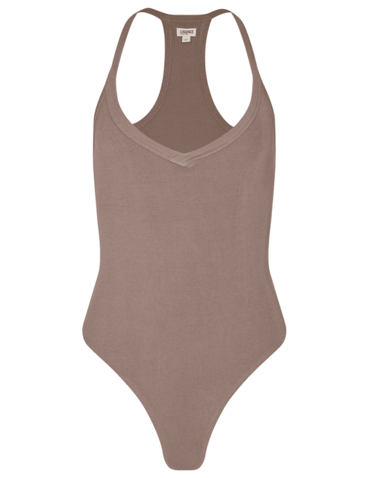 L'AGENCE Wrenna Racerback Bodysuit in Cardamom