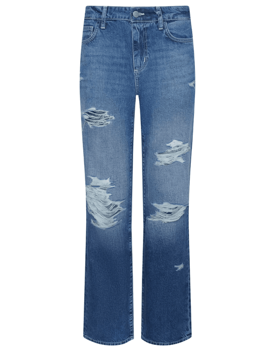L'AGENCE Zelda Slouchy Straight Jeans in Atlantis Destruct