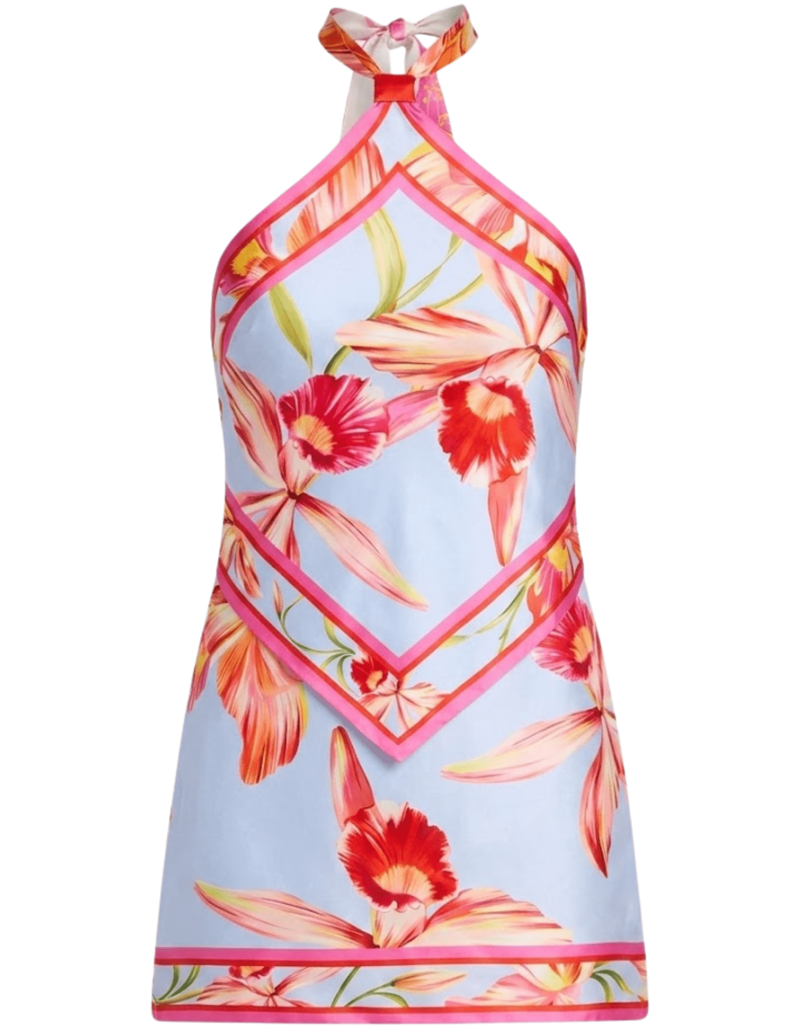 Retrofête Adelaide Silk Mini Dress in L'Acqua Orchid