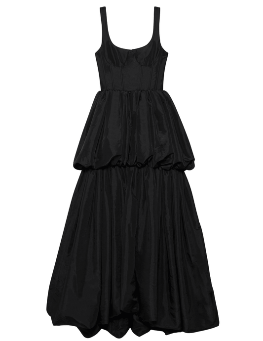 Simkhai Tabitha Double Bubble Gown in black