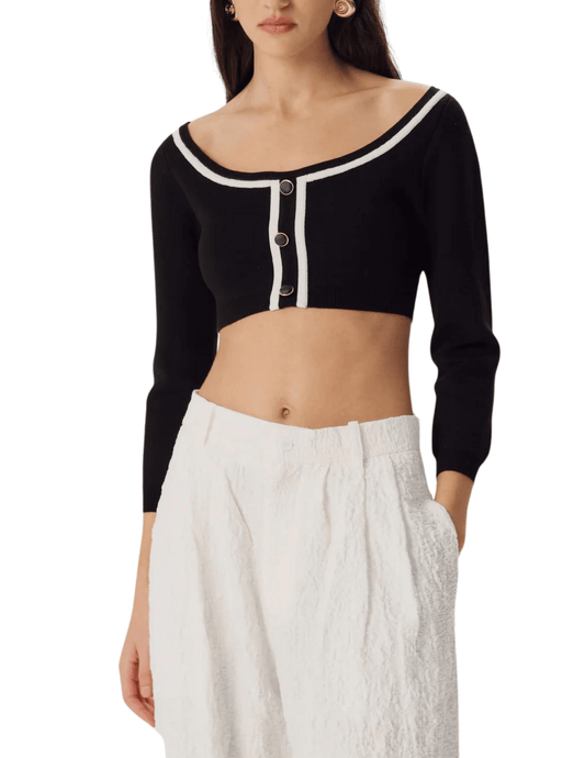 Ronny Kobo - Ronny Kobo Watkins Cropped Knit Cardigan - Buy Online