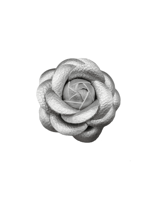 Fleur de Camélia - Fleur de Camélia Vegan Leather Camellia Brooch - Buy Online