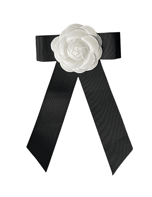 Fleur de Camélia - Fleur de Camélia Camellia Grosgrain Ribbon Brooch - Buy Online