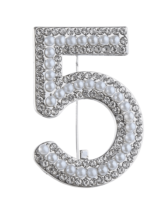 Fleur de Camélia - Fleur de Camélia Pearl Crystal Embellished Brooch - Buy Online