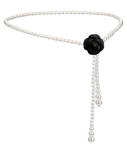 Fleur de Camélia - Fleur de Camélia Pearl Mini Camellia Waist Belt - Buy Online