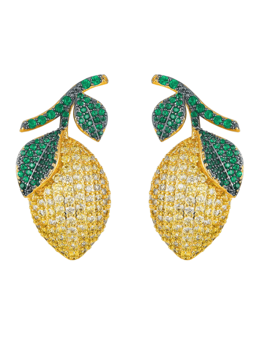 St. Barths La Robe - St. Barths La Robe Embellished Lemon Earrings - Buy Online