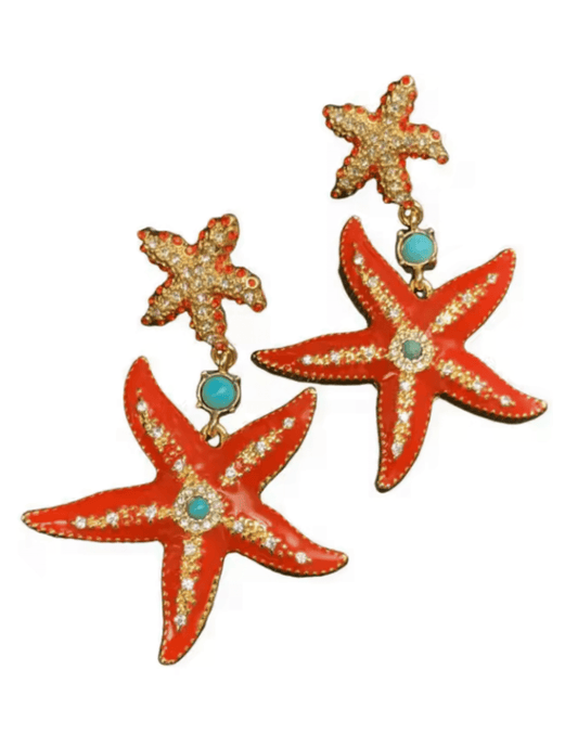 St. Barths La Robe - St. Barths La Robe Embellished Starfish Earring - Buy Online
