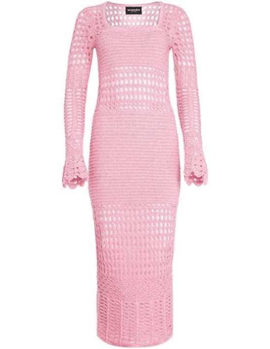 Retrofête - Retrofête Airie Knit Crochet Midi Dress - Buy Online