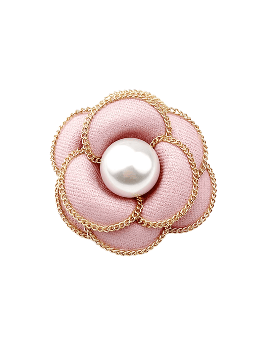 Fleur de Camélia - Fleur de Camélia Chain Pearl Flower Brooch - Buy Online