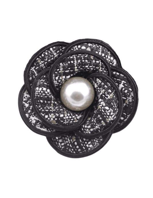 Fleur de Camélia - Fleur de Camélia Tweed Pearl Flower Brooch - Buy Online