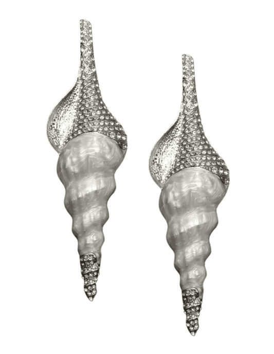 St. Barths La Robe - St. Barths La Robe Embellished Conch Earrings - Buy Online