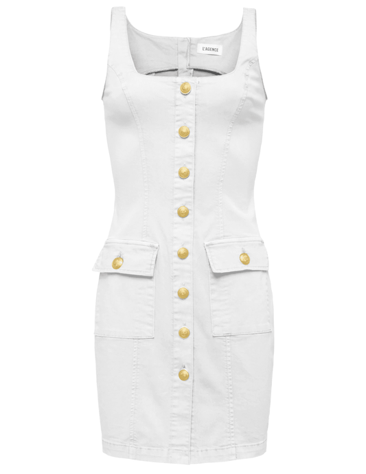 L'Agence - L'Agence Midy Button Front Mini Dress - Buy Online