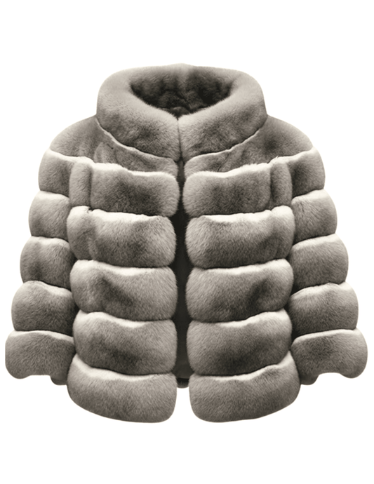 Steven Dann Lissy Rex Stand Collar Short Sleeve Jacket in Natural front view