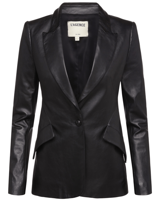 L'Agence - L'Agence Chamberlain Leather Blazer - Buy Online